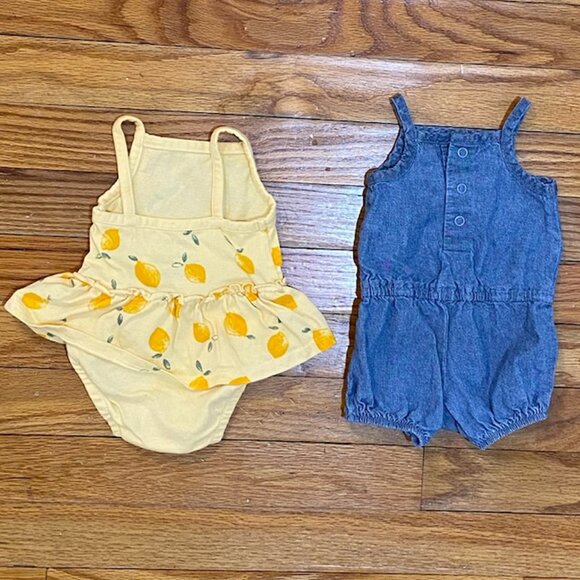 Girls Newborn NB Onesies and Rompers 6-Piece Lot - Picture 3 of 7